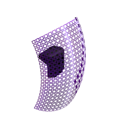 Purple Cyber Shield Left (Blocky)