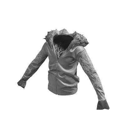 ʚ♡ɞ Emo Vkei Gothic White Leather Fur Jacket