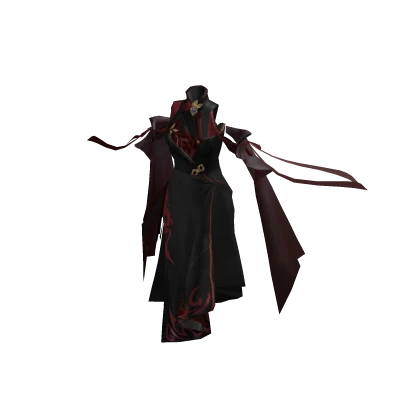 ✨Ethereal Blossom flowing sleeves Hanfu Gown-Black