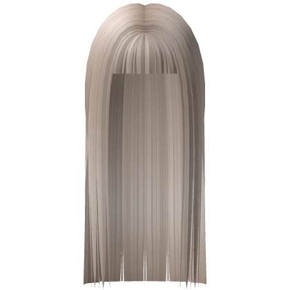 Long Straight Hime Cut Hair Platinum Blonde