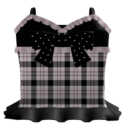 ♡ : pretty pink & black plaid dress