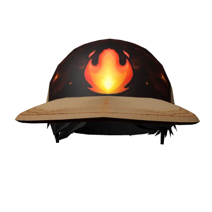🔥 Fire Emoji Hat + Black Hair