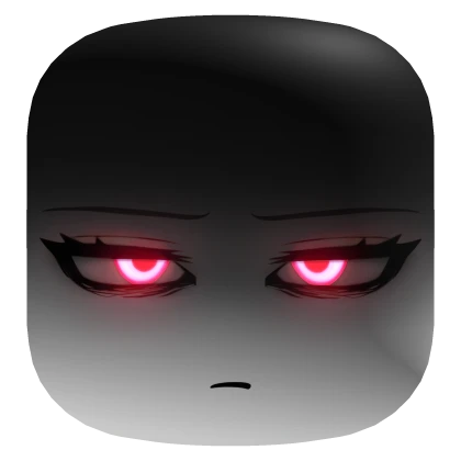 Revenge Look Shadowed Demon Face Red Glowing Eyes