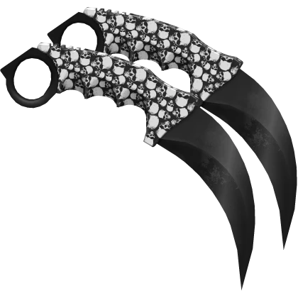 Dual Karambits - Skull Black