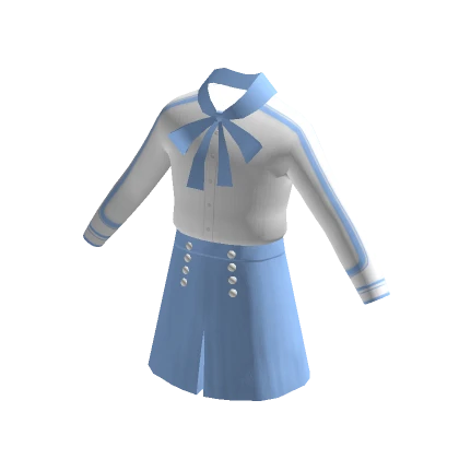 Cute School Dress - Blue