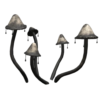 Black Ink Mushrooms on Left Shoulder
