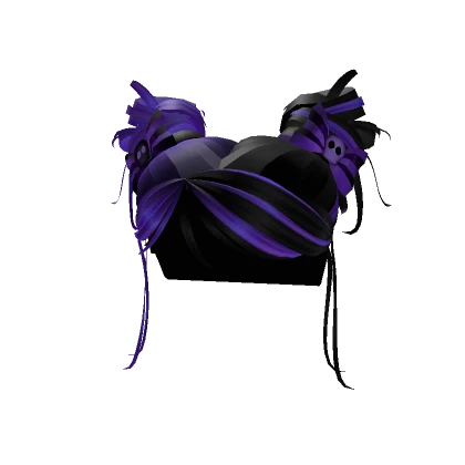 Buns & Bows Undercut in Purple/Black