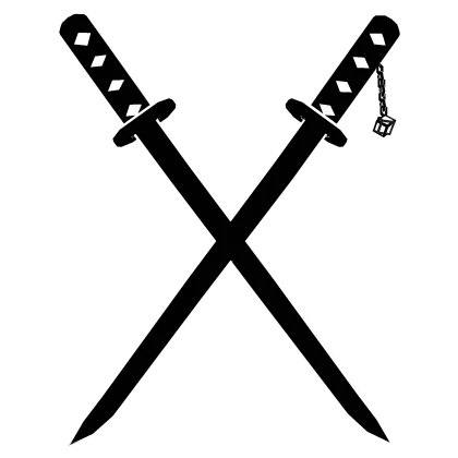 Dual Neon White Katana