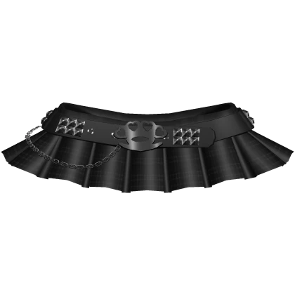 ♡ : cute black emo punk skirt w/ studded belt