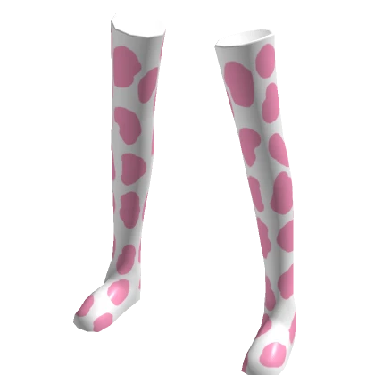 Thigh High Pink Cow Leg Warmers