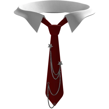 Collar + Emo Chained Red Tie
