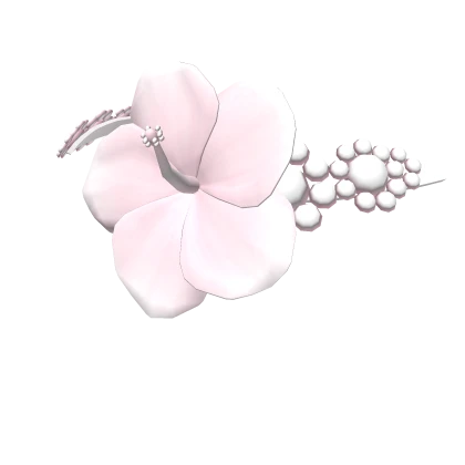 Hibiscus summer pearl clips (light pink)