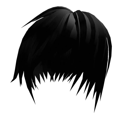 Short emo scene boy hair in black