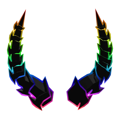 Rainbow Cartoony Horns
