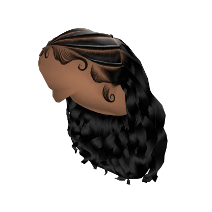 Front Twists Curly Summer Hair [Black]