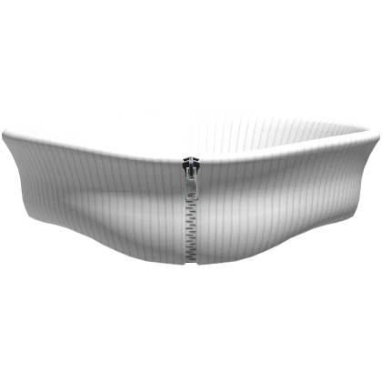 3.0 Zipper Turtleneck White Wool Basic Neck Collar