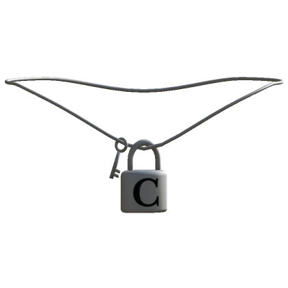 1.0 Silver Key Lock Initial - C