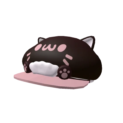 Cute Kitty Beret Cap (Black)