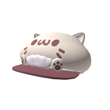 Cute Kitty Beret Cap (White)