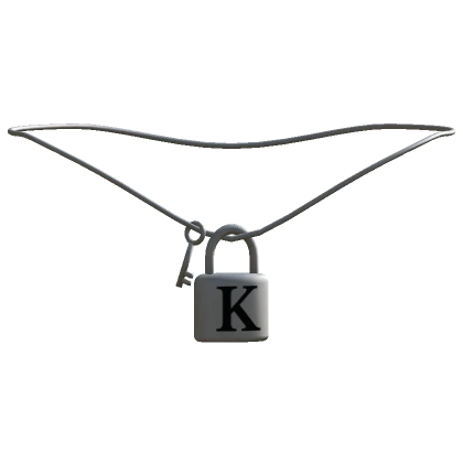 1.0 Silver Key Lock Initial - K