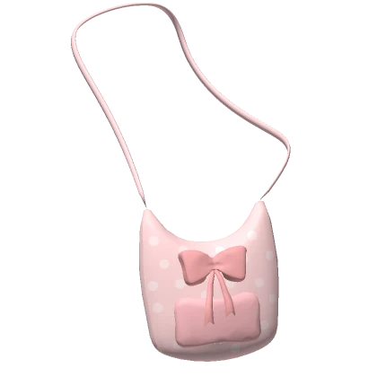 (3.0) Cute Pink Polka Dot Purse 