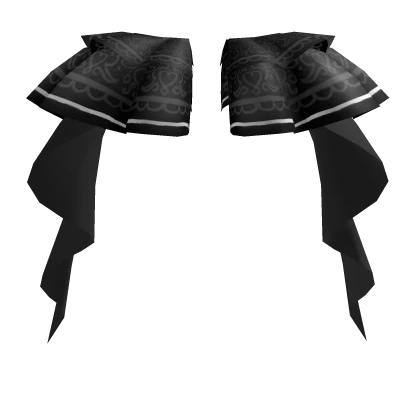 Black Side Accents with Long Ruffles