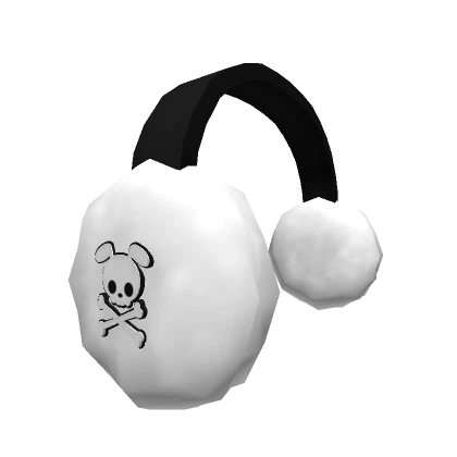 Skull Puppy Earmuffs Black