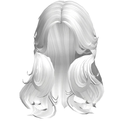 Vapory Layered Flowy Hair 
( White )