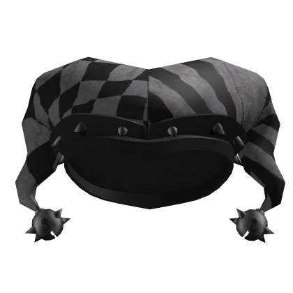 Spiked Jester Hat White w Black