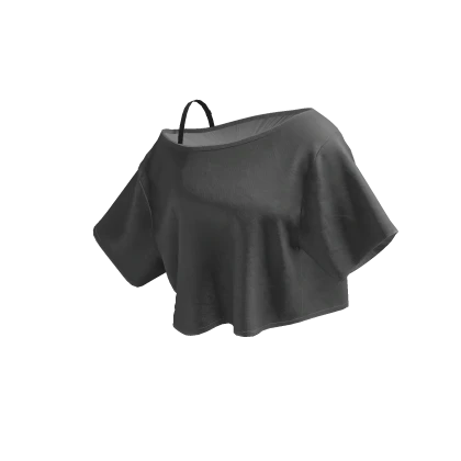 Grey Off Shoulder Oversized T-Shirt