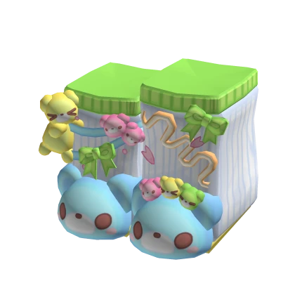 ♡ cute kawaii decora matcha dango bear shoes