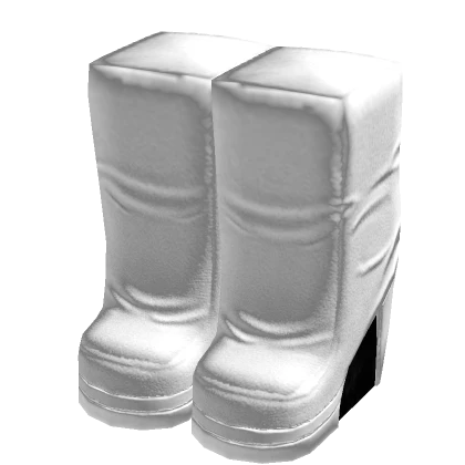 (3.0) White Thigh High Boots