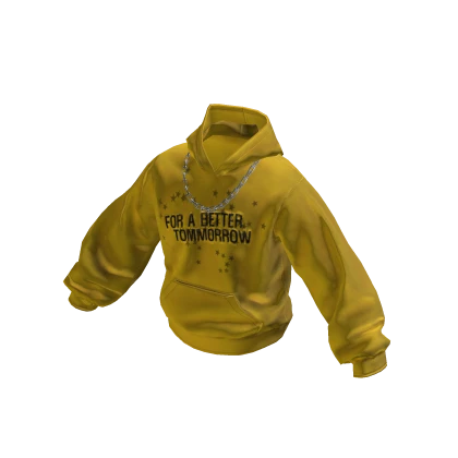 💗CHAIN-DETAIL HOODIE_YELLOW