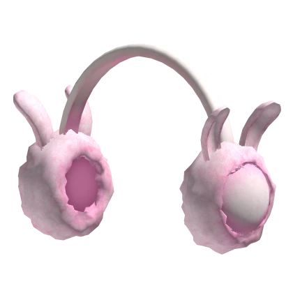 Fluffy Pink Bunny Earmuffs