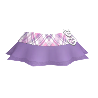 🖤Chibi Doll - Y2K Purple Plaid Tennis Skirt cute