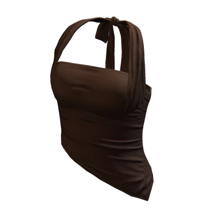 Tube Top Brown Short Tight Baby Baddie Tee Shirt