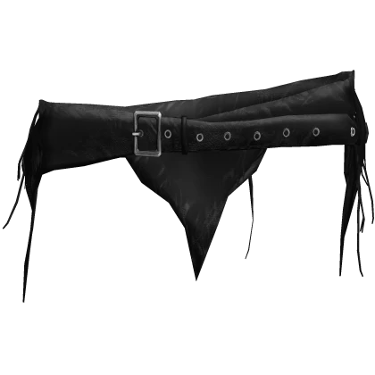 Black Leather Vintage Vkei Belt