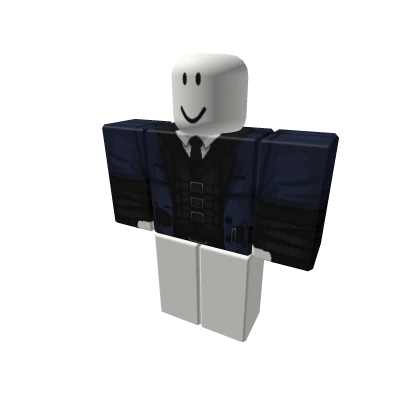 Navy Blue Trench Coat w/ Bandages [+]