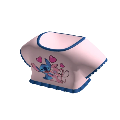 Blue Stitch and Pink Angel Couple Crop Top