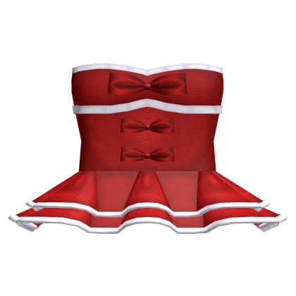 Festive Red Dress w Bows