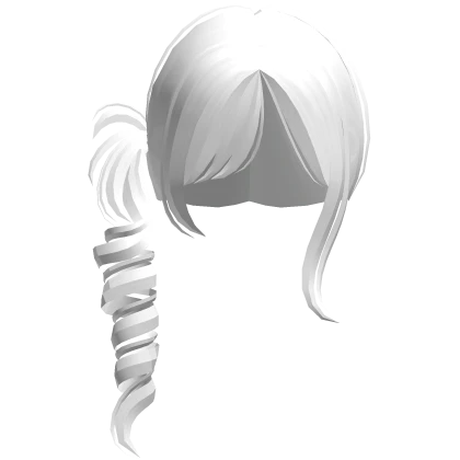 ♡ : white small side ponytail