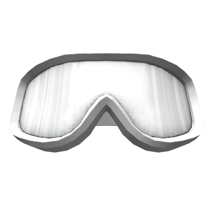 White Raised Ski Goggles