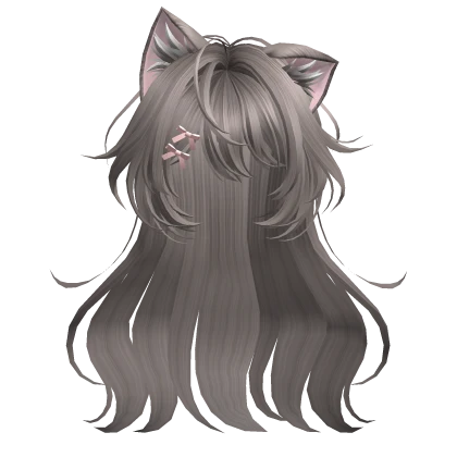 Ash Anime Cat Hair with Ribbons