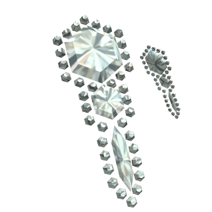 Silver Y2K Crystal Hair Clips