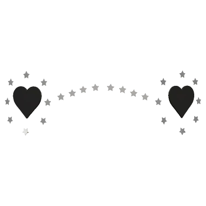 Black Hearts and Stars Sticker Filter