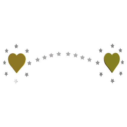 Gold Hearts and Stars Sticker Filter