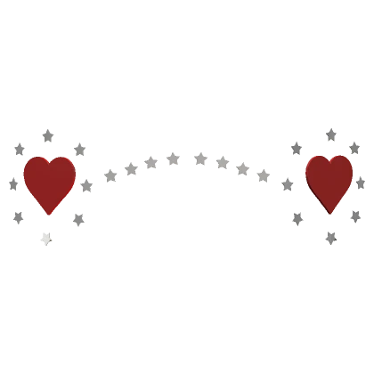 Red Hearts and Stars Sticker Filter