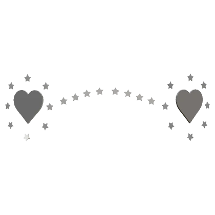 Silver Hearts and Stars Sticker Filter