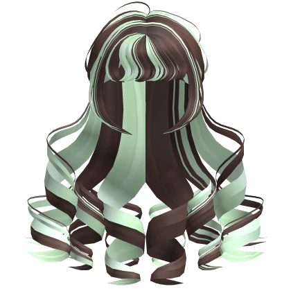 Adorable Curly Princess Hair in Mint & Chocolate