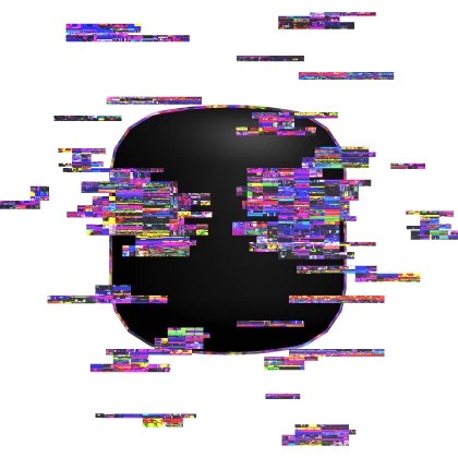 [Animated] Glitched Devil Face Mask